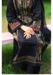 Grace W735-Embroidered 3pc Marina Dress With Embroidered Chiffon Dupatta