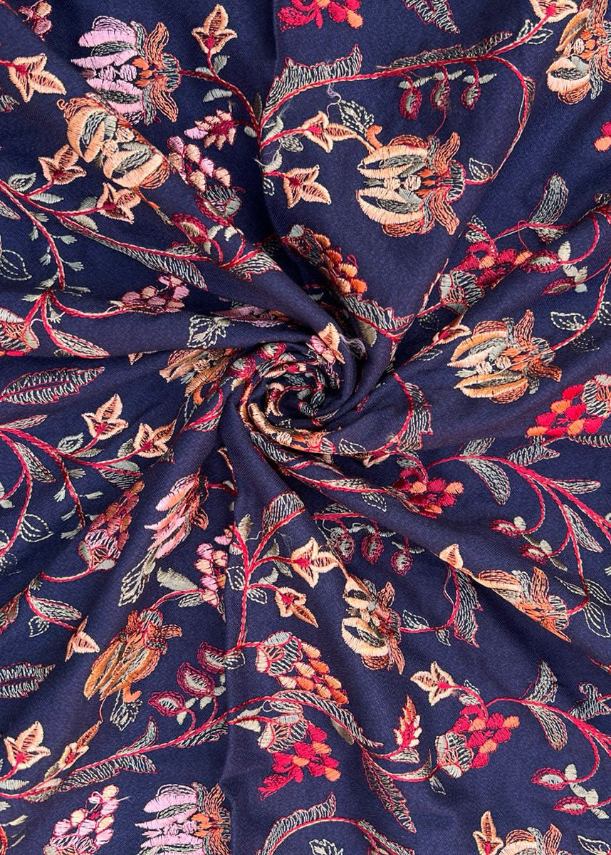 SARINNAH PREMIUM D45-FORMAL HEAVY EMBROIDED KARANDI SHAWL.