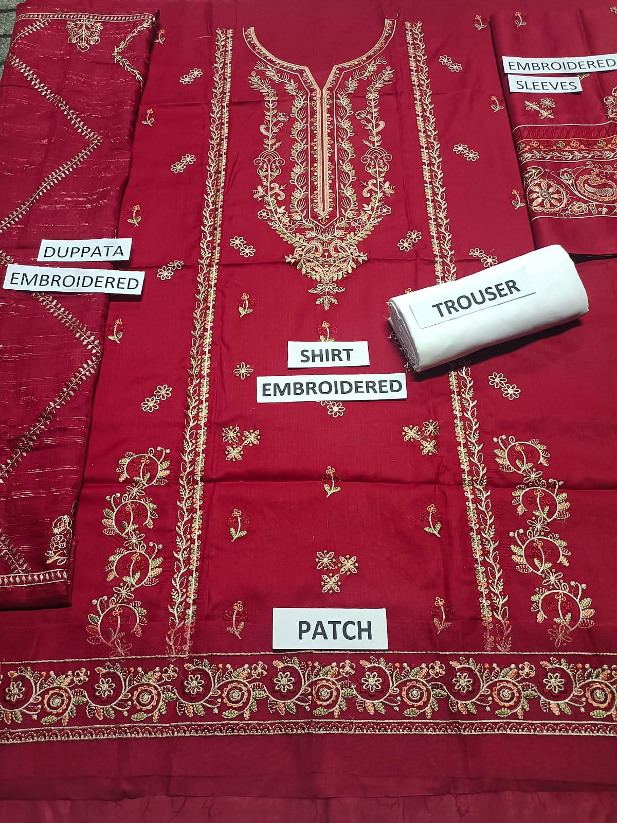 Grace S882-Embroidered 3pc Lawn Dress with Embroidered Munar Dupatta.