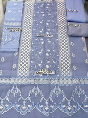 Grace S838-Embroidered 3pc organza dress with Dyed Organza Dupatta.