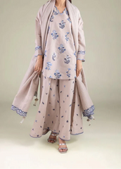 Grace S1485-Embroidered 3pc Lawn Dress With Printed Lawn Dupatta.