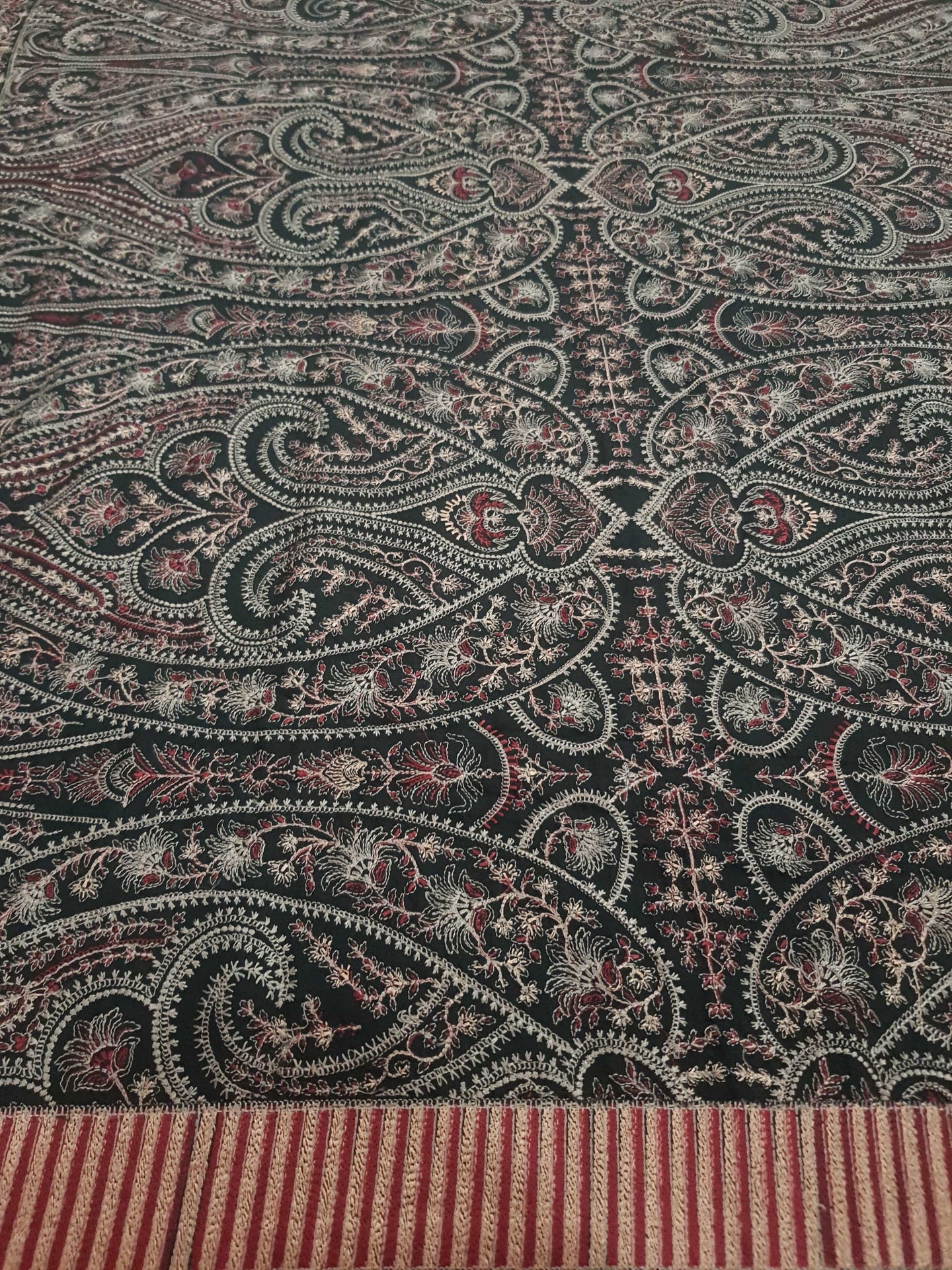 Sarinnah Premium D54-Luxury Formal Heavy Embroidered Karandi Shawl.