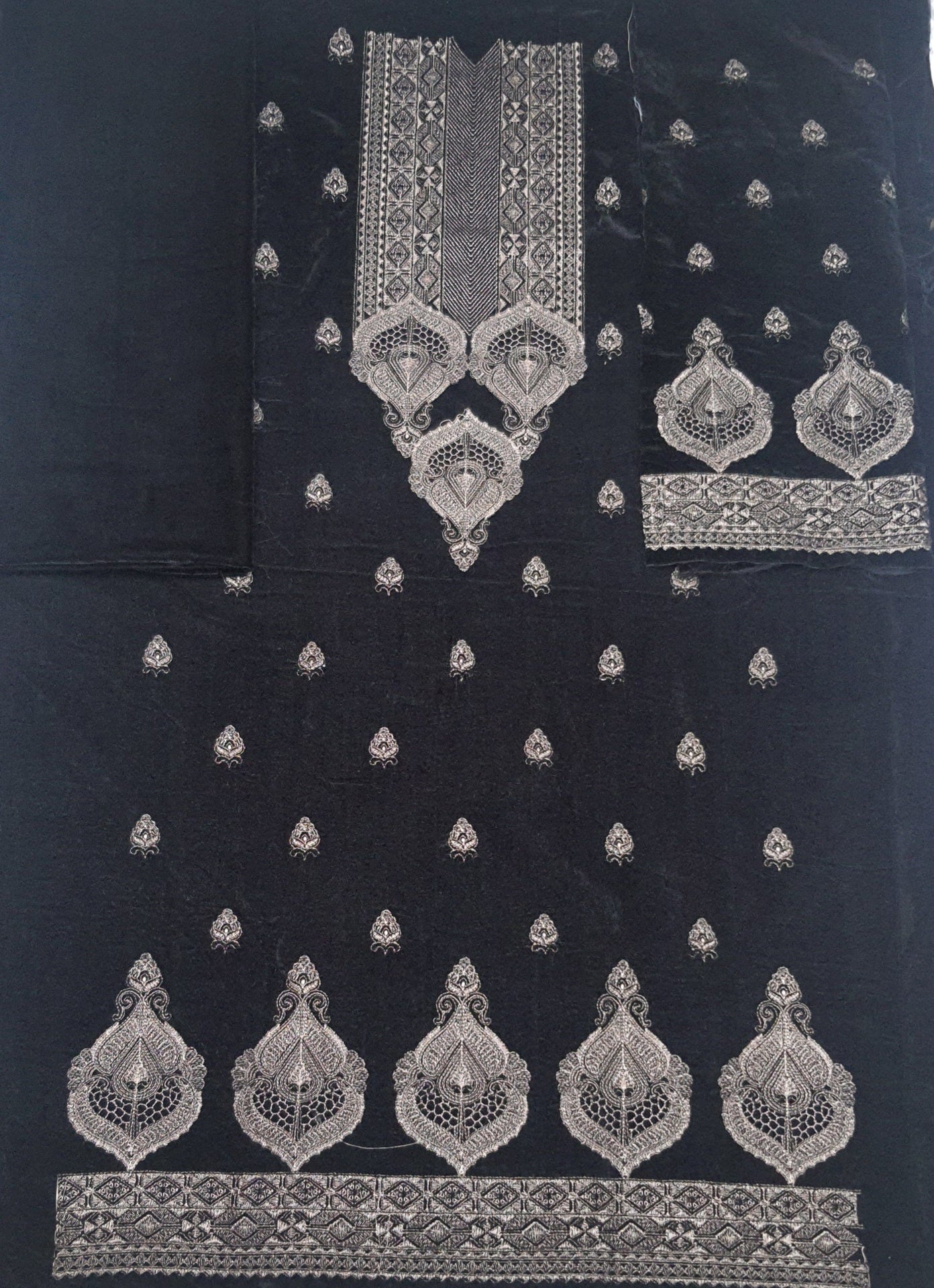 Grace s235 - Embroidered Velvet Shirt.