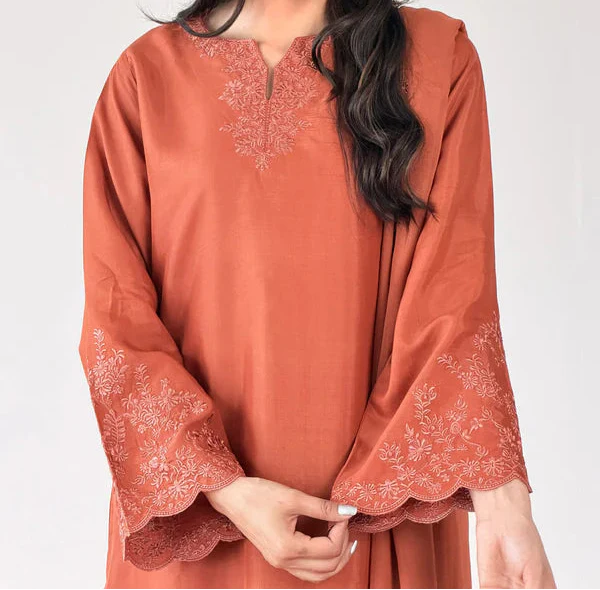 Grace S1450- Embroidered 3pc Lawn Dress With Embroidered Khaddi Net Dupatta.