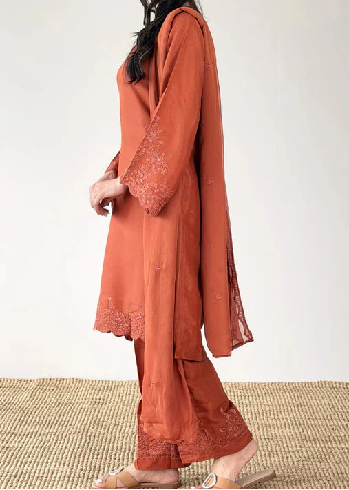 Grace S1450- Embroidered 3pc Lawn Dress With Embroidered Khaddi Net Dupatta.