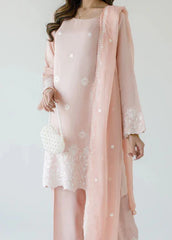 Grace S1486-Embroidered 3pc Lawn Dress With Embroidered Chiffon Dupatta.
