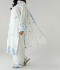 Grace S1432 - Embroidered 3pc Lawn Dress With Embroidered Chiffon Dupatta.