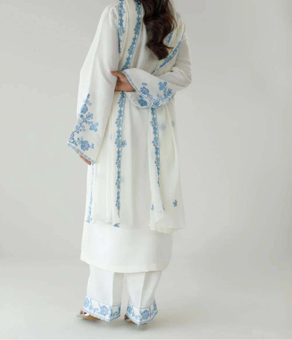 Grace S1432 - Embroidered 3pc Lawn Dress With Embroidered Chiffon Dupatta.