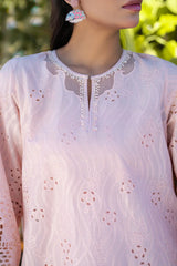 Grace S1261-Embroidered CUTWORK 3pc Lawn Dress With Printed Munar Dupatta.