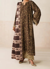 Grace W765 - Digital Printed 3pc Karandi Dress With Digital Printed Karandi Shawl.