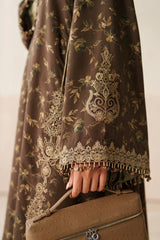 Grace W765 - Digital Printed 3pc Karandi Dress With Digital Printed Karandi Shawl.