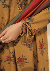 Grace W835 - Digital Printed 3pc Karandi Dress With Digital Printed Karandi Shawl.