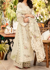 Grace S1428 - Embroidered 3pc CHIKANKARI Lawn Dress With Embroidered Chiffon Dupatta.