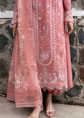 Grace S1307-Embroidered 3pc Lawn Dress With Printed voile Dupatta.