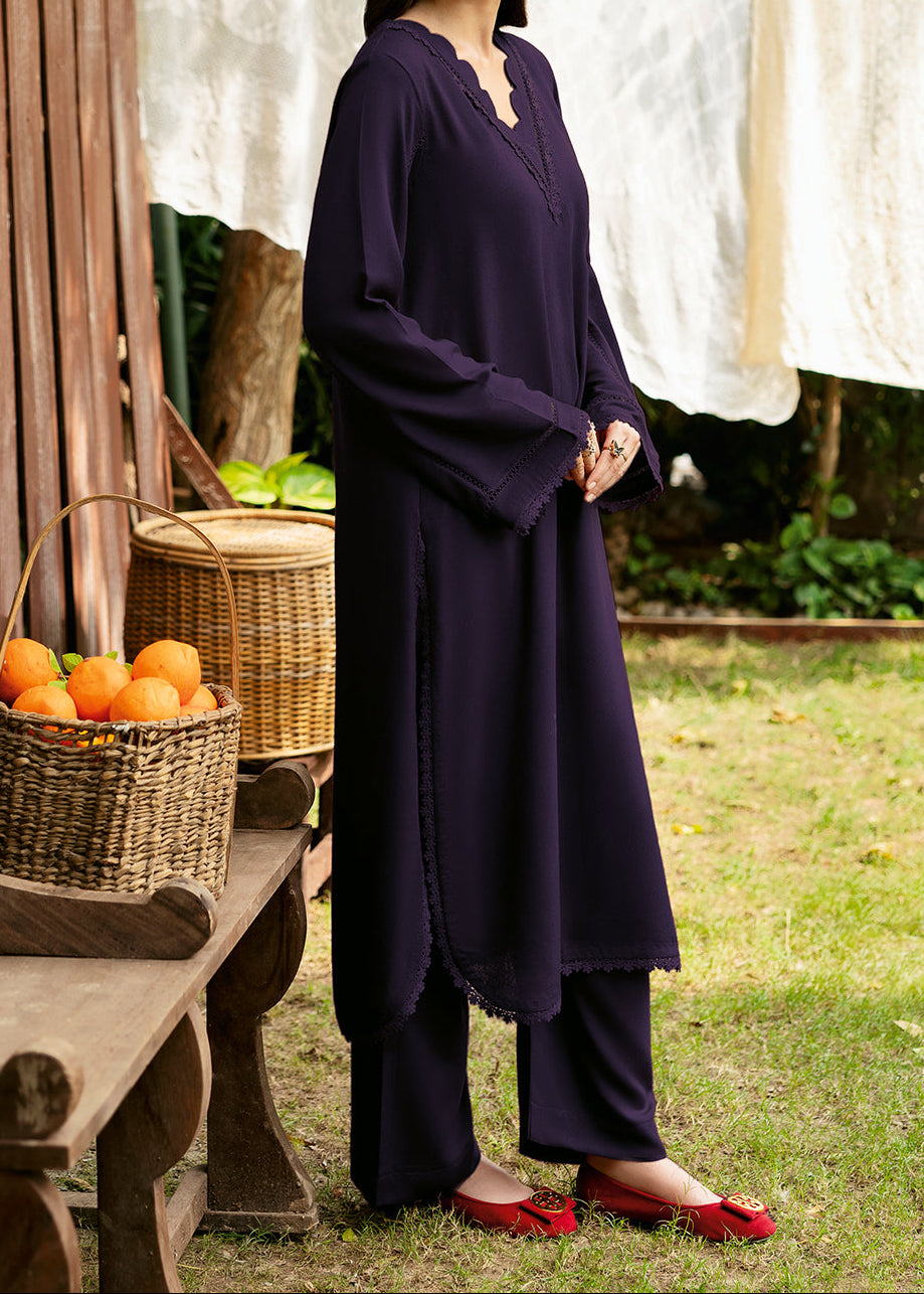 C-S 027- STITCHED 2PC DHANAK CO-ORD SET.