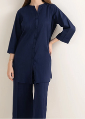 C-S 037- STITCHED 2PC DHANAK CO-ORD SET.