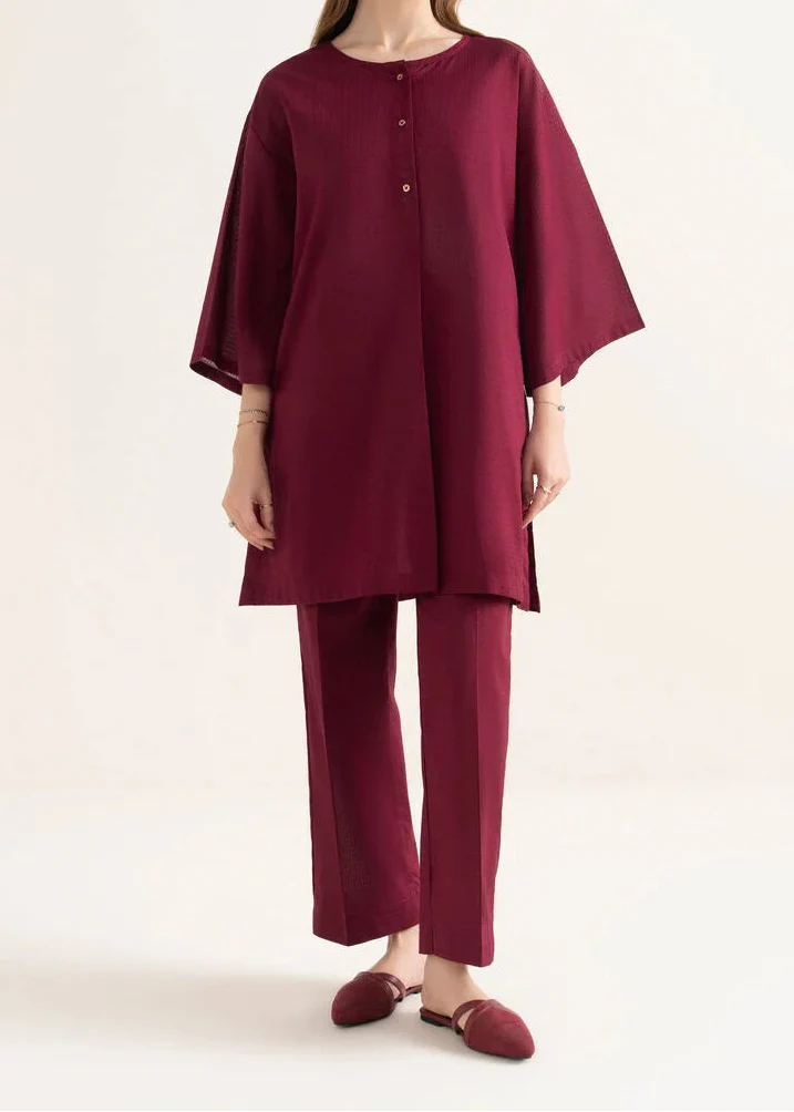 C-S 038- STITCHED 2PC DHANAK CO-ORD SET.