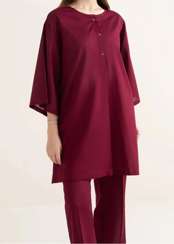 C-S 038- STITCHED 2PC DHANAK CO-ORD SET.