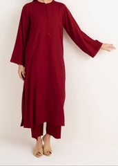 C-S 031- STITCHED 2PC DHANAK CO-ORD SET.