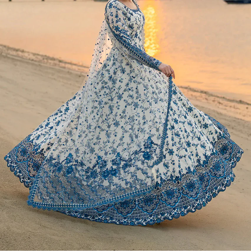 Grace Z-(S1493) - Stitched Embroidered 3pc Lawn Dress With Printed Lawn Dupatta.