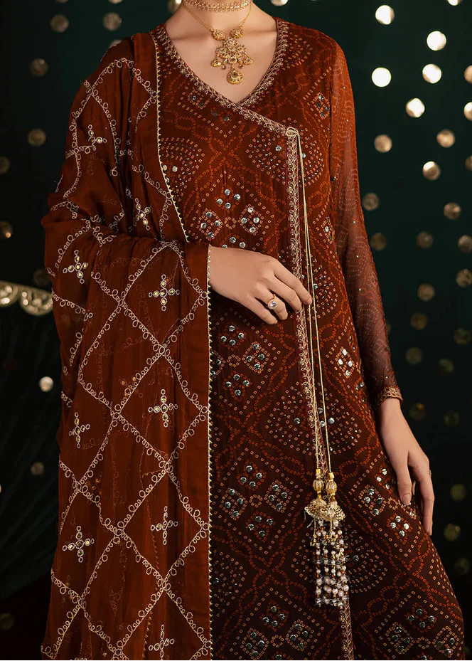 Grace S1350 - Printed & Embroidered 3pc Lawn Dress With Embroidered  Sequence Chiffon Dupatta.