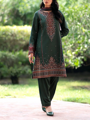 Grace S1153-Embroidered 3pc Lawn Dress With Printed Munar Dupatta.