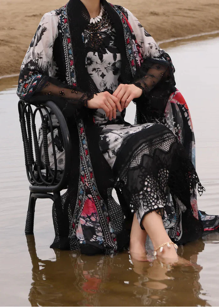 Grace S1289 - Printed & Embroidered 3pc Lawn Dress With Digital Printed Chiffon Dupatta.