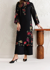 Grace Z-(W1089) - Stitched Embroidered 3pc CHIKANKARI Marina Dress With Printed Shawl.