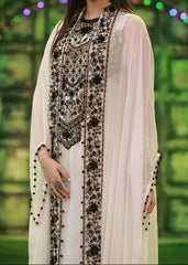 Grace W988- Embroidered 3pc Linen Dress with Embroidered Chiffon Dupatta.