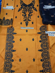 Grace S1250-Embroidered 3pc Lawn Dress With Embroidered Chiffon Dupatta.