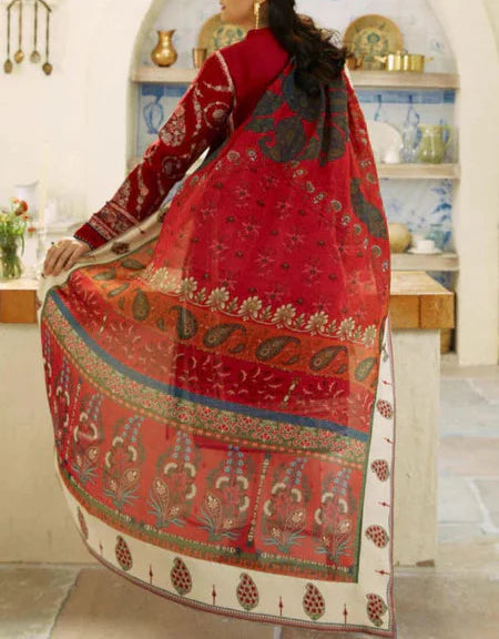 Grace S1132-Embroidered 3pc Lawn Dress With Printed Munar Dupatta.