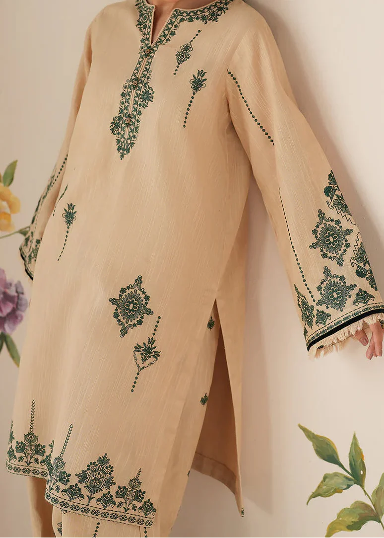 Grace W861-Embroidered 3pc Marina Dress With Printed Shawl.