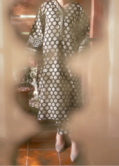 Grace W900 - Digital Printed 3pc Karandi Dress With Digital Printed Karandi Shawl.