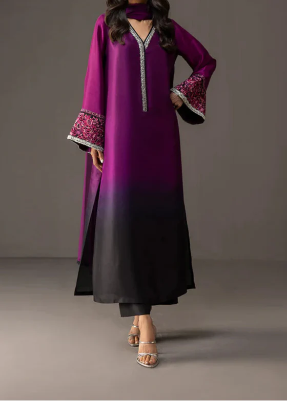 Grace W731 - Digital Printed 3pc Silk dress With Digital Printed Silk dupatta.