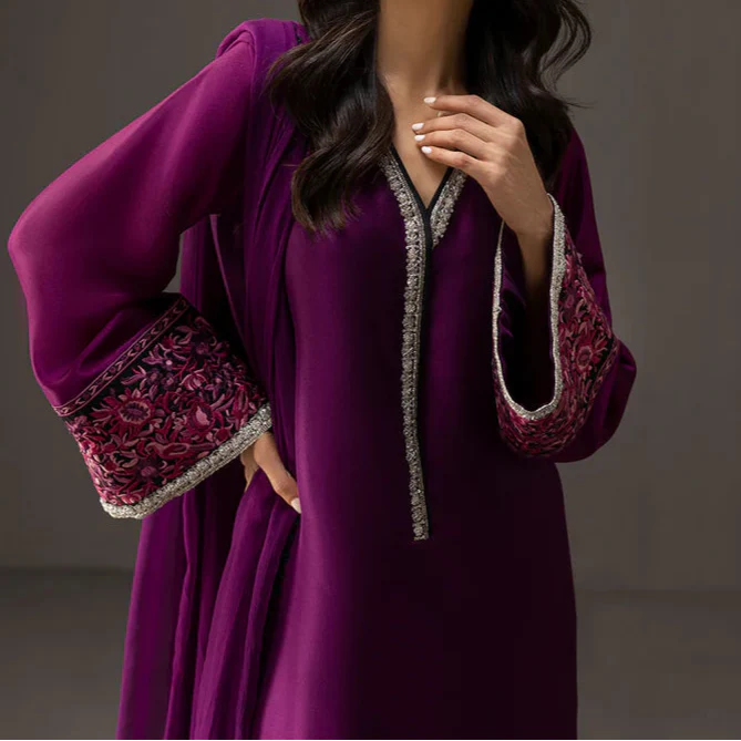 Grace W731 - Digital Printed 3pc Silk dress With Digital Printed Silk dupatta.