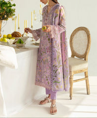Grace S1134-Embroidered 3pc CHIKANKARI Lawn dress with Printed Chiffon Dupatta.