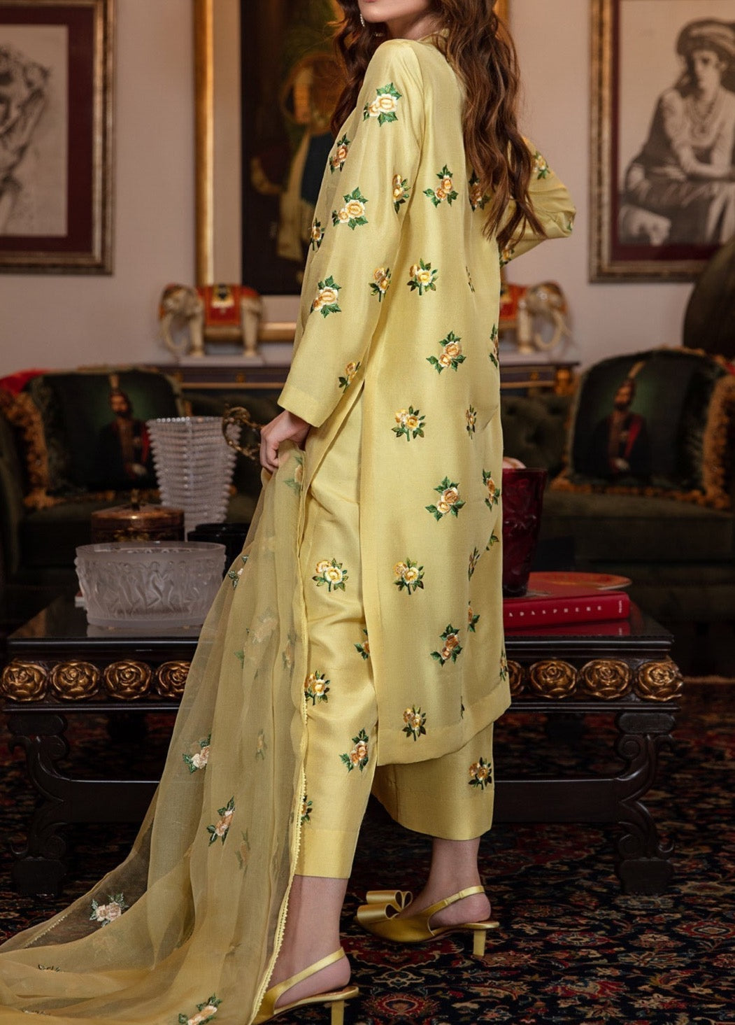 silk dress with organza dupatta Stylish Digital Printed Multi Color Organza Silk Gown With Dupatta RangVastra.com