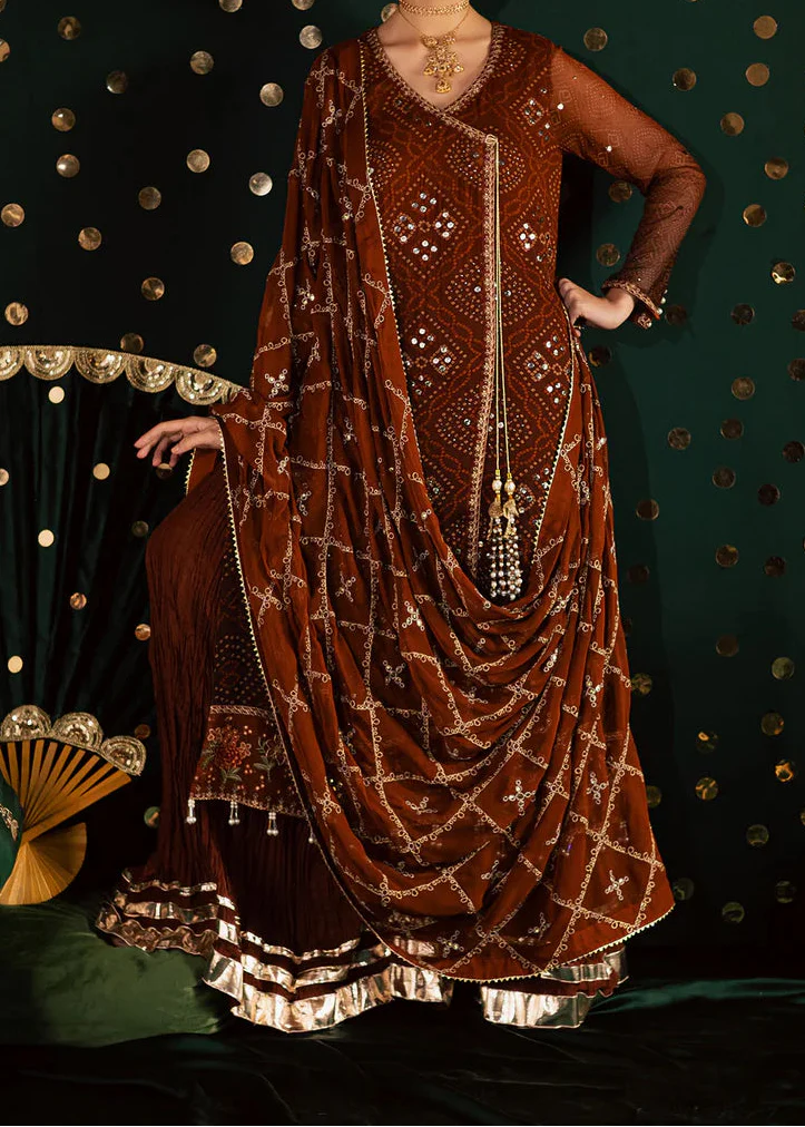 Grace S1350 - Printed & Embroidered 3pc Lawn Dress With Embroidered  Sequence Chiffon Dupatta.