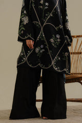 Grace W744-Embroidered 3pc Marina Dress With Printed Shawl.