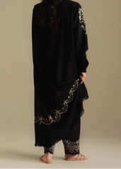 Grace Z-(W929) - Stitched Embroidered 3pc Marina Dress With Embroidered Marina Shawl.