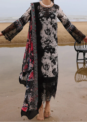 Grace S1289 - Printed & Embroidered 3pc Lawn Dress With Digital Printed Chiffon Dupatta.