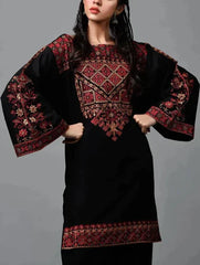 Grace W317- Embroidered 3pc Linen dress with Shawl.