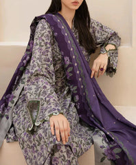 Grace W468-Printed 3pc karandi Dress With Printed karandi Shawl.