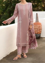Grace S1447-Embroidered 3pc Lawn Dress With Printed Lawn Dupatta.