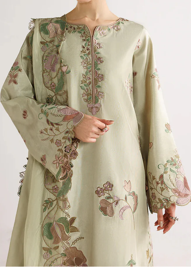 Grace S1400 - Embroidered 3pc Lawn Dress With Tie & Dye Chiffon Dupatta.