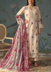 Grace S1013-Embroidered 3pc Lawn dress with Printed Munar Dupatta.