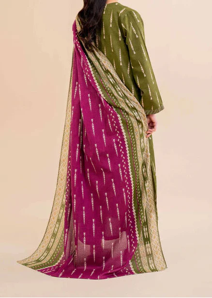 Grace W815 - Digital Printed 3pc Karandi Dress With Digital Printed Karandi Shawl.