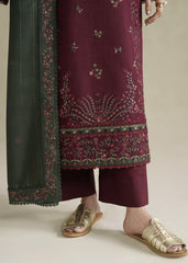 Grace W976-Embroidered 3pc Marina Dress With Printed Shawl.