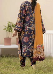 Grace W841 - Digital Printed 3pc Karandi Dress With Digital Printed Karandi Shawl.