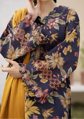 Grace W841 - Digital Printed 3pc Karandi Dress With Digital Printed Karandi Shawl.